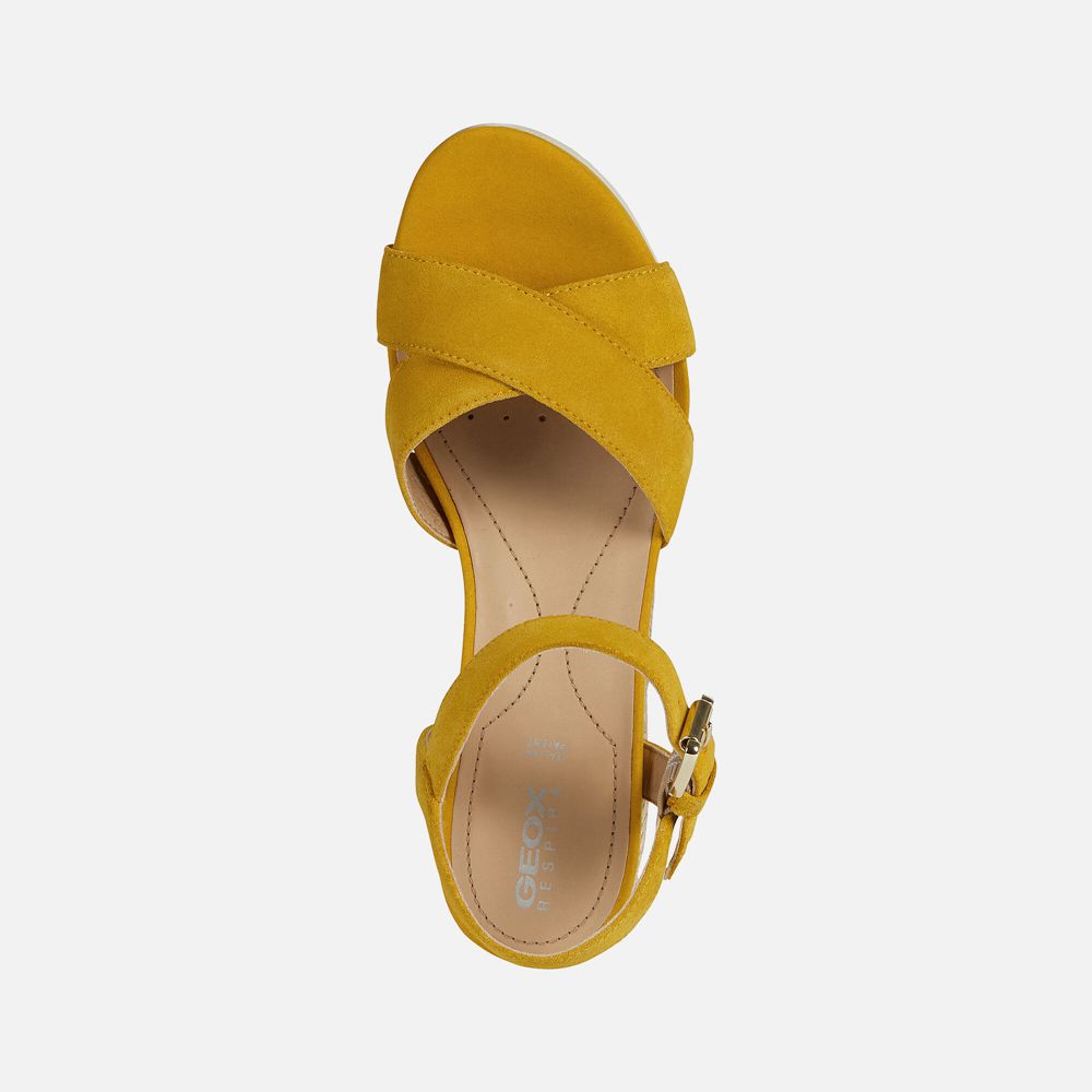 Geox Sandals Yellow Ischia - Geox Womens Shoes - FJYBNW384